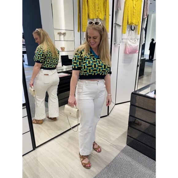 JOES Women's Off-White Avery Ankle Cut Denim Blend Wide-Leg Jeans Size 28 - Picture 14 of 16